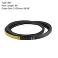 thumbnail image 2 of Unique Bargains B81 V-Belts 81' Pitch Length, B-Section Rubber Drive Belts 2pcs, 2 of 3