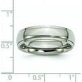 thumbnail image 6 of Chisel Titanium Polished 6.2mm Ridged Edge Band - Ring Size 11.5-3.5gm, 6 of 8