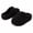black, variant on Women's Curly Plush Platform Slippers, Closed Toe Backless Mules
