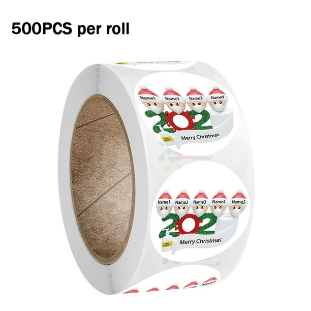 Discount.Home 500pcs/roll Merry Christmas Stickers Decorative ...