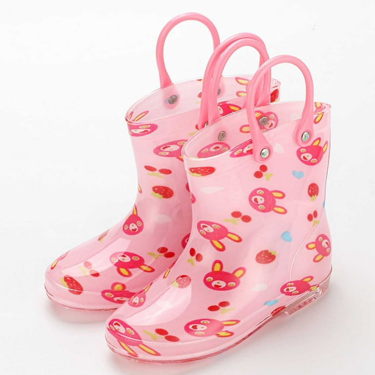 Flowers Blush Pink Rain Boots Tfken Rain Boots For Boys Girls Size