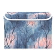thumbnail image 7 of Yayeee Collapsible Cube Storage Bin with Lid Fabric Closet Decorative Basket with Handles, Trees in The Night, 7 of 7