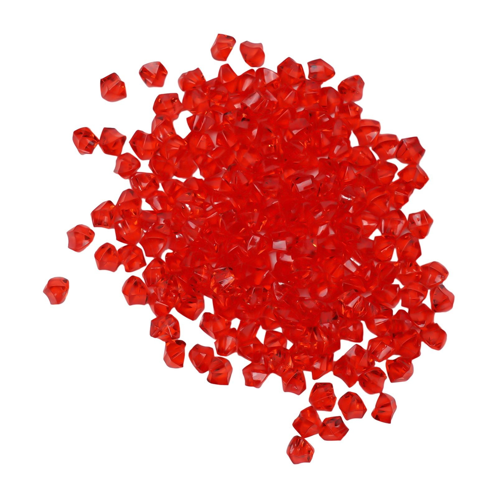 200 Pcs Red Acrylic Stones Plastic Gem Stone Crystal Diamonds Ice Rocks Table Scatter Vase Fish Tank DIY Crafts Bead Decoration