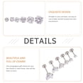 thumbnail image 4 of LIFKOME 6 Pcs Clous de Boucles d'Oreilles Disque Rond Zircon Acier Inoxydable pour Bureau, 4 of 8