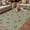 Green, variant on Brown Floral Outdoor Rug for Patio/Deck/Porch, Non-Slip Large Area Rug 6 x 9 Ft, Vintage Spring Botanical Flowers Indoor Outdoor Rugs Washable Area Rugs, Reversible Camping Rug Carpet Runner