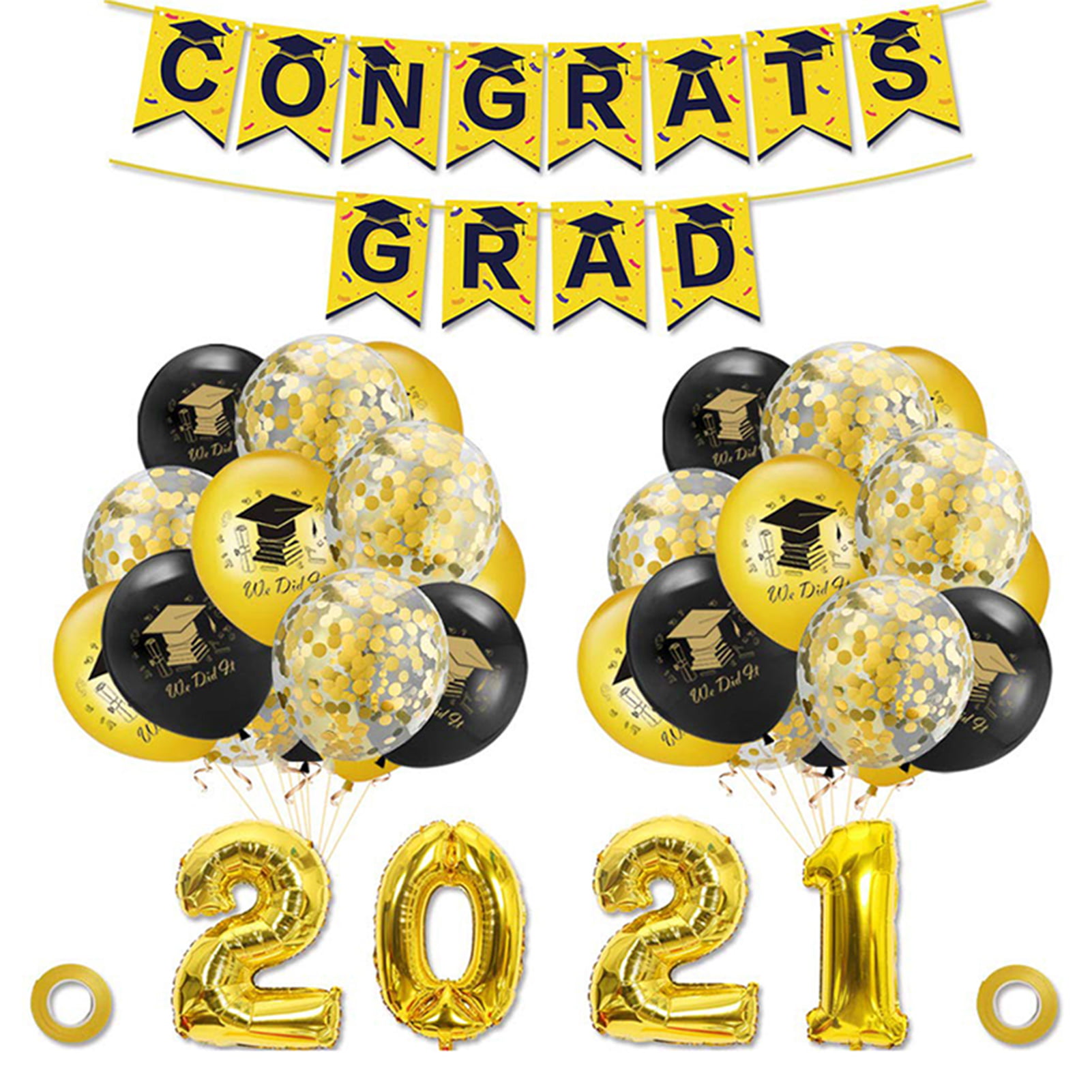 Congrats Grad Message Latex Balloons Senior College 11" Graduation Party Decor 