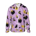 thumbnail image 1 of Balery Cute Halloween Sudadera ligera de manga larga con capucha y protección solar UPF 50+ para hombre y mujer, ideal para pesca y running-Small, 1 of 7
