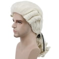 thumbnail image 1 of Peluca Karlery Judge Colonial Long Wave Beige para hombre, 1 of 4
