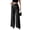Black, variant on Wide Leg Work Pants for Woman Stretchy Office Slack Pants Pull on Business Trousers with Pockets Black XL