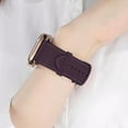 thumbnail image 6 of Kebiory Compatible with Apple Watch Band 38mm 40mm 41mm,Canvas Strap with Soft Leather Lining with Classic Firmly Buckle for iWatch Series8/7/6/5/4/3/2/1/SE for Women/Man (Purple), 6 of 7