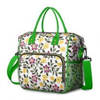 Pioneer Flower Floral Print Pattern Womens Lunch Box for Work,Insulated Large Lunch Bag for Tween and Teen,Loncheras Para Mujer,Leakproof Adult Lunch Bag for Work,Beach,Travel,Picnic,Camping