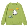 thumbnail image 4 of Ccpelsie Girls Oversized Sweatshirt Long Sleeve Crewneck Kids Lightweight Cute Pullover Tops(Green,5Y), 4 of 4