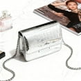 thumbnail image 2 of SPEKSEE Women’s Silver Mini Crossbody Purse, Chic Small PU Leather Evening Clutch Handbag, Elegant Purse for Night Events, 2 of 14