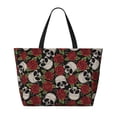 thumbnail image 2 of Easygdp Red Rose Skull Bolsa de Viaje de Playa de Gran Capacidad, Bolsa Tote Perfecta para la Playa, Escapadas de Fin de Semana y Viajes, 2 of 7