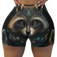 thumbnail image 2 of Fuzoiu Tribal Style Raccoon Print Women's Workout Shorts,Workout Biker Shorts Women,Exercise Fitness Shorts,Scrunch Short, Athletic Shorts for Gym Yoga Running Sport Active-XX-Large, 2 of 8