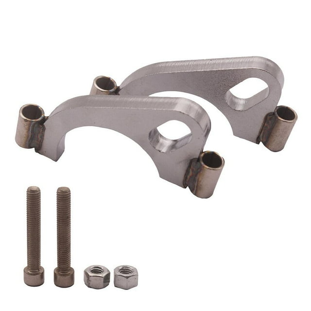 maskred Car s Exhaust System 5 inch Mild Steel Exhaust Split Flange Flat Oval Replacement Style A 1Set