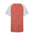 thumbnail image 4 of Mujeres Tops Casual verano encaje manga corta Split cuello túnica impresa camisetas camisetas Tops OAVQHLG3B Store lin121212, 4 of 4