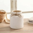 thumbnail image 2 of White Ceramic Vase, Decorative Flower Vase, Farmhouse Terracotta Vases for Home Decor, Rustic Vintage Vases for Living Room, Kitchen, Bedroom, Office, Coffee Table, 18CM, 2 of 9