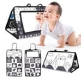 thumbnail image 2 of Book Baby Montessori Toys Visual Stimulation Foldable Green Learning Activity Multicolored Red Black White Flash, 2 of 18