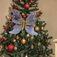 thumbnail image 6 of Christmas Tree Butterflys Ornaments Wreath Decor Ceiling Wall Decoration for Year Gifts Holiday Glittering Butterflys Christmas Tree Hanging Ornament, Blue, 6 of 6