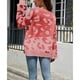 thumbnail image 5 of Suéter de cuello redondo para mujer para uso en el hogar y al aire libre Suéter de punto rosa de manga larga, 5 of 8