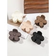 thumbnail image 5 of 5 pinzas para el pelo con forma de flor pequeña para mujeres y niñas, pinzas de mandíbula rectangulares mate, pasadores semicirculares para cabello fino, 5 of 5