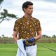 thumbnail image 3 of Balery Chrysanthemum turkey Camisa Polo de Hombre con Estampado, de Manga Corta y Tejido Medio, Camisa Tipo Golf Polo-3X-Large, 3 of 6
