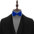 thumbnail image 4 of Boy's Electric Blue Bow Tie Pre-Tied Style Formal Satin Classic Bowtie for Tuxedo Faux Silk, by Adam Young (Medium, Royal Blue), 4 of 5