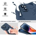 thumbnail image 3 of Liquid Silicone Case for iPhone 14, [True Liquid Silicone] [Anti Fingerprint] 4 Layer Phone Case Protective Cover, Full Coverage Around Camera & Built-in Microfiber, 6.1", Dark Blue, 3 of 15