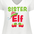 thumbnail image 4 of Inktastic Christmas Sister Elf Women's Plus Size V-Neck T-Shirt, 4 of 5