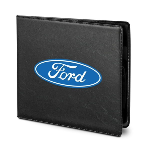 Ford Logo Car Auto Insurance Registration PU Leather Document Holder Wallet