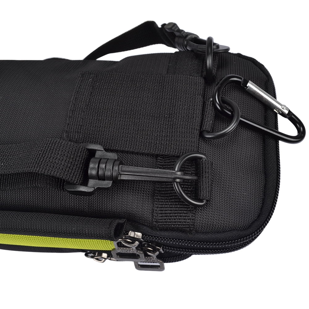 BUNDLE: Sports Travel EDC Tactical Pouch (Green) with Privacy Tempered Glass Screen Protector for Apple iPhone X & XS - Includes Detachable Shoulder Strap, Belt Loop, & Carabiner Clip