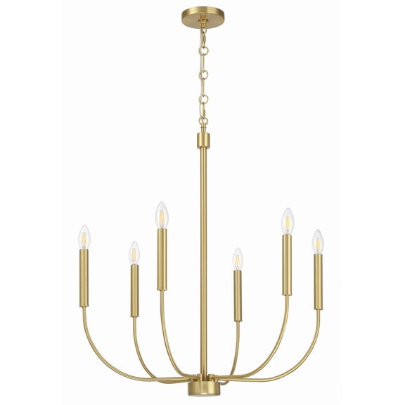 Craftmade - Traci 6 Light 31.25 in. Satin Brass Finish Chandelier