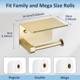 thumbnail image 3 of BGL Portarrollos con repisa para papel higiénico jumbo, dorado cepillado, 3 of 6