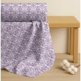 thumbnail image 4 of Soimoi Purple Cotton Poplin Fabric Moroccan Damask Printed Craft Fabric by the Yard 56 Inch Wide, 4 of 7