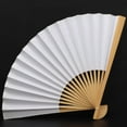 thumbnail image 1 of Folding FanWhite DIY Paper Wood White Paper Fan Paper Fan Versatile Functionality, 1 of 5