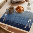 thumbnail image 3 of Blue Grey Ombre Geometric Placemats Set of 6, Modern Abstract Art Washable Wipeable Table Mats for Dining Tables, Indoor Outdoor Kitchen Place Mats for Holiday Party Table Decor, 3 of 9