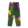 thumbnail image 5 of Disketp Mardi Gras7 Print Women'S Comfy Pajama Pants Casual Drawstring Palazzo Lounge Wide Leg Pants, 5 of 9