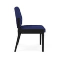 thumbnail image 2 of Amherst Steel Reception Waiting Armless Guest Chair / Black Steel / Blue, 2 of 3