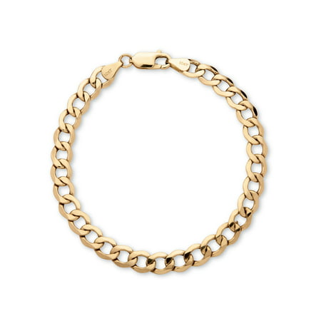 Men's Curb-Link Chain Bracelet in 10k Yellow Gold 8
