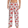thumbnail image 2 of Lsque Amanita Red Mushroom Print Men's Pajama Pants, Lounge Pant - Comfortable Home Wear,Elastic Waistband, Stylish Design-Small, 2 of 9