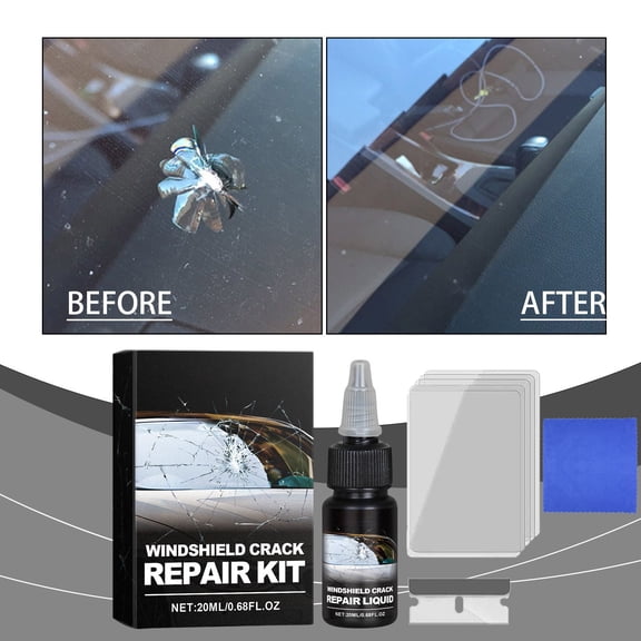 Kieccall Windshield Crack Repair Kit, Auto Glass Fix Tool, Car Windshield Vehicle Care, Crack Restoration Easy Use