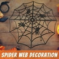 thumbnail image 5 of Halloween Spider Web Decoration with Realistic Spiders, Large Durable Black Web for Indoor Outdoor Party Decor, Easy to Hang, 5 of 5