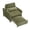 Green, variant on AOOWOW 32 inch Convertible Lazy Sofa Chair, Gray Pull-Out Sofa Bed with Pillow, Multifunctional Single Couch for Bedroom, Balcony and Small Apartment