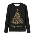 thumbnail image 2 of Babysbule Christmas Sweatshirt for Women Fashion Women's Christmas Printed T-shirt Long Sleeves Blouse Round Neck Casual Tops Sweatshirt, 2 of 3