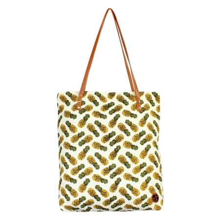Vary You Versatile Bag Riah Fashion Versatile Eco Lightweight Print Fabric Shopper Tote Handbag - Canvas Reusable Shopping Shoulder Bag Pineapple/Flower/Skull ()
