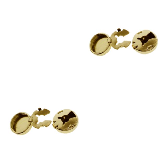 maskred Classy Round Men Cufflinks Cuff Button Covers Business Suit 2 Pieces Men Gift Gold 15mm Diameter 2Set