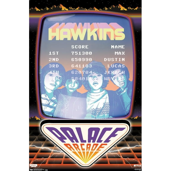 Netflix Stranger Things: Season 2 - Palace Arcade Wall Poster, 22.375" x 34"