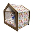 thumbnail image 1 of Guitar Pet House, Entertainment Equipment Concept Summer Festival Pattern with Colorful Instruments, Outdoor & Indoor Portable Dog Kennel with Pillow and Cover, 5 Sizes, Multicolor, by Ambesonne, 1 of 5