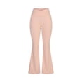 thumbnail image 6 of QATAINLAV Flare Yoga Pants for Women Casual High Waisted Bell Bottom Full Length Stretch Workout Pants Solid Color Micro Flared Trousers with Pockets Ofertas Flash Del Dia Premium Hoy Pink M, 6 of 9